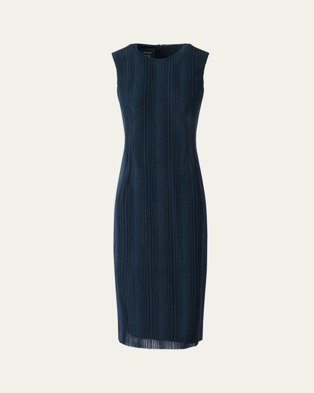 Techno Degrade Striped Sleeveless Dress